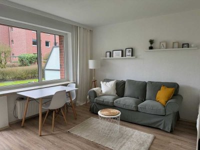 Gemütliche, voll möblierte 1-Zimmer-Wohnung mit Terrasse in Hamburg-Farmsen-Berne