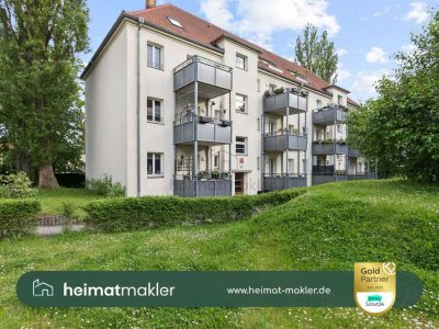 Helle 2-Zimmer-Einheit mit Balkon und Innenhofblick in Leipzig-Wahren