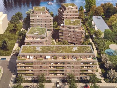 Sonnige 2-Zi.-Wohnung mit Terrasse und Garten im grünen BUWOG WEYDENHOF direkt an der Spree