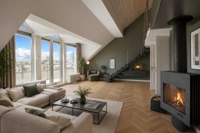 Traumhafte Penthouse-Maisonette mit Privat-Aufzug im begehrten Sachsenhausen-Nord!