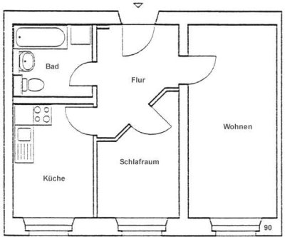Kleine Wohnung im Grünen