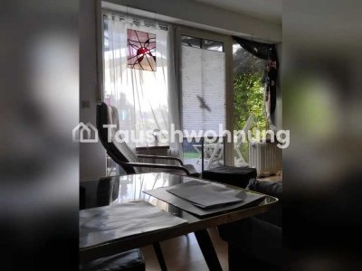 Tauschwohnung: 50qm EG Terrasse und Garten, Küche, Bad gg linksrheinisch