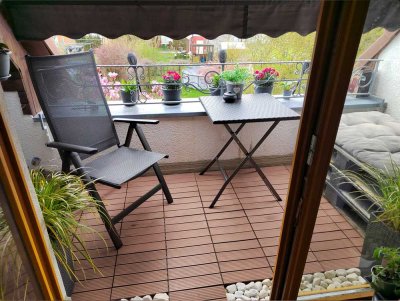 Attraktive 2-Zimmer-Wohnung im ruhigen Hinterhaus mit Balkon und Garten in Wörlitz