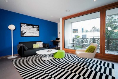 Voll-möblierte und ausgestattete 2-Zimmer Wohnung mit Terrasse in München-Sendling-Westpark