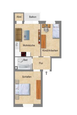 Erstbezug nach Sanierung!! Frisch Renovierte Wohnung mit Balkon