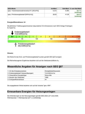 Schöne große OG-Wohnung im KFW40-Plus Haus zu vermieten!