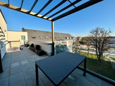 Neubau Penthouse-Wohnung mit großer Dachterrasse und 3 Zimmern im Hubland!