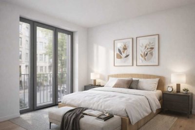 SCHÖNEBERG / KREUZBERG: BESTE LAGE: ERSTBEZUG im LUXUS Neubau: 2-Zimmer-Whg + LUXUS Bad und Balkon