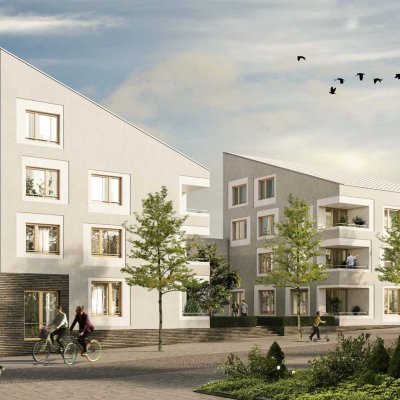 Niedrig-Energiestandard KFW 55! 
2 ZKB Wohnung mit Loggia im Dorf-Idyll!