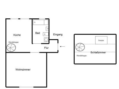 helle 2,5 Zimmer Masionette Wohnung Nähe Bergbaumuseum