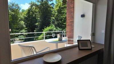 feine, neue Wohnung am Nordpark mit Grünblick