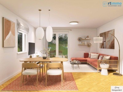 GEMÜTLICH, MODERN, ENERGIEEFFIZIENT: Fünf 2 Zimmer- Mietwohnungen mit Außenflächen warten auf Sie!