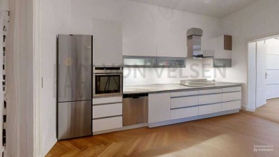 Exklusive 4-Zimmer-Wohnung mit Wohnküche, Masterbad, Gästebad, Aufzug, Balkon & Terrasse