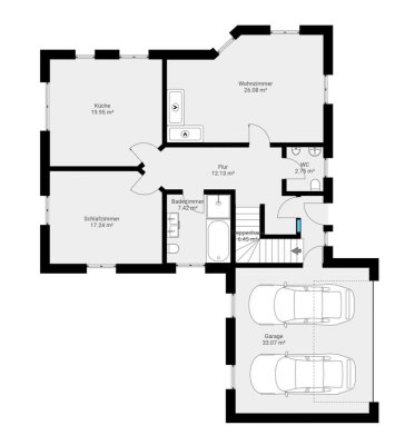 Ansprechende und gepflegte 3,5-Raum-Wohnung mit Garten und 90qm Keller in Obergünzburg