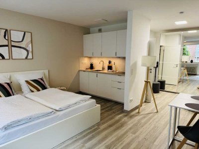 Möbliertes 1-Zimmer-Apartment mit Südbalkon in Düsseldorf-Pempelfort – All-Inclusive-Miete