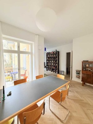 Altbauwohnung kernsaniert, 115 qm, Garten, Balkon, Terrasse, Energieklasse B, Nähe Rüdesheimer Platz