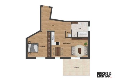 2 Zimmer Wohnung im Erdgeschoss Neubau an der Kahnfahrt