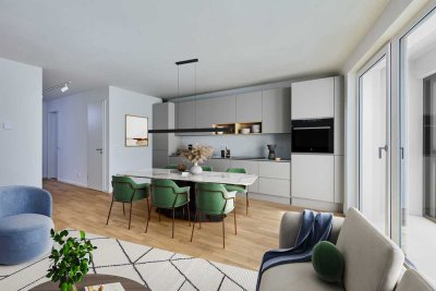 + Strahlende Lebensqualität – Lichtdurchflutete Wohnung mit Balkon und Loggia +