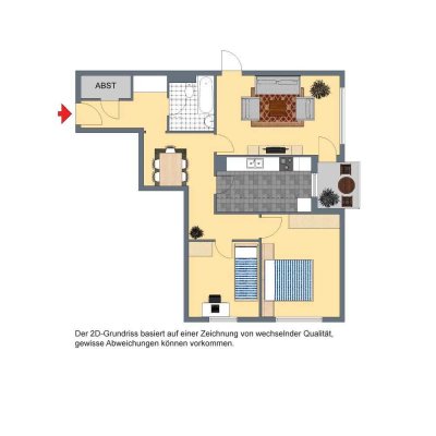 Kronshagen: 3-Zimmer-Wohnung mit Balkon und EBK in ruhiger Lage