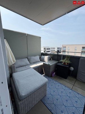 Geförderte Neubau 3-Zimmer-Wohnung in Marchtrenk – Zentrale Lage, XL - Wohnzimmer &amp; 8 m² Balkon