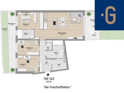 Raffinierte 4-Zimmer Wohnung mit Garten für Familien und Frischluftfanatiker