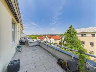 Terrassenwohnung mit 2 TG-Stellplätzen & Blick auf die Bergstraße