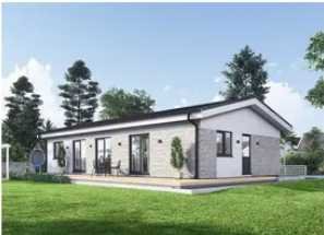 Fertighaus aus Holz (isoliert, KFW55) 95 m²