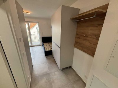 Neubau-Erstbezug * Hochwertig Möbliertes Single-Apartment, TG-Stellplatz, EEK A+