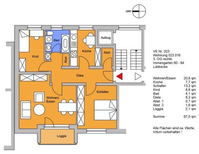 3-Zimmerwohnung am Rande der Stadt....