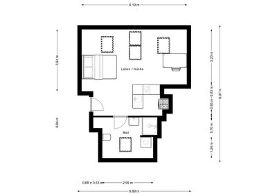 Charmante möblierte Dachgeschosswohnung in zentraler Lage