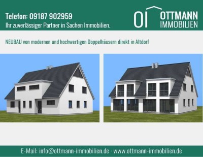 NEUBAU von modernen und hochwertigen Doppelhäusern direkt in Altdorf
