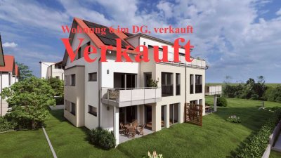 Verkauft--Barrierefreie Wohnung im 6-Familienhaus mit Balkon, Gartenanteil, Tiefgarage u. Aufzug von