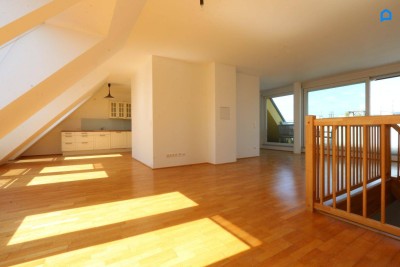 Großartige Dachgeschosswohnung mit 146 m² plus 21 m² Dachterrasse plus 8 m² Balkon, 4 Zimmer, KLIMA, großer Vorraum, Tiefgaragenplatz optional !