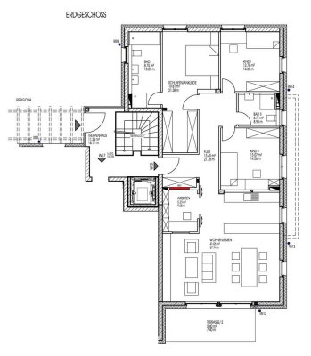 Möblierte, hochwertig ausgestattete Erdgeschosswohnung mit Garten und exklusiver Lage