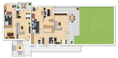 Neubauprojekt in Süßen! Tolle 3 Zimmer-Wohnung mit Balkon im DG ohne Schrägen! Mit Aufzug !