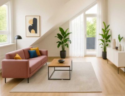 Lichtdurchflutete 3-Zimmer-DG-Wohnung mit Balkon und traumhaftem Ausblick