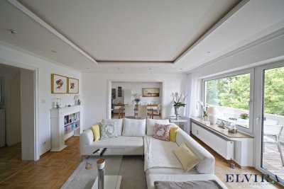 ELVIRA - Grünwald: Exklusive, möblierte 5-Zimmer-Wohnung in Toplage am Isarhochufer