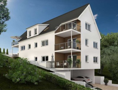 Neubau Holzmassivhaus: freundliche 2-Zi.-Erdgeschosswohnung mit Terrasse in Stolberg