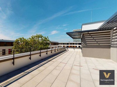 Lichtdurchflutete und großzügig geschnittene 3-Zimmer-Wohnung mit Dachterrasse und Loggia!