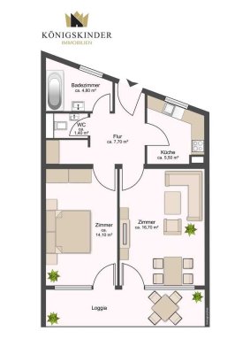 Renovierte 2 -Zimmer-Wohnung in Starzach-Wachendorf