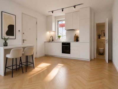 Stilvolles Stadtidyll auf zwei Ebenen mit Balkon, Gartenanteil & energieeffizientem Komfort