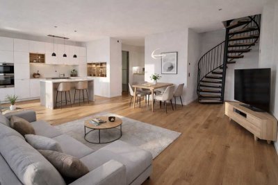 Erstbezug mit Wohlfühlfaktor – moderne 2-Zimmer-Dachgeschosswohnung im Zentrum von Langenau