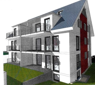 Neuwertige 4-Zimmer-Maisonette-Wohnung, 2 Balkone, 2 Stellplätze, 2 Bäder, moderne EBK, Dachterasse
