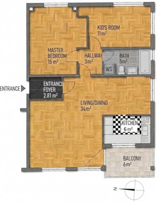 Bright furnished 2-bedroom apt. – Kitchen, Balcony, Parking  – Frankfurt-Eschersheim