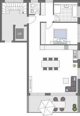 Raumwunder: Großzügige 2-Zimmer-Wohnung mit großem Balkon in Traumlage