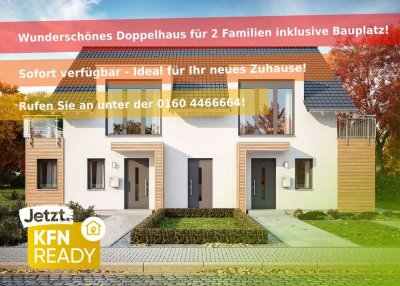 �️� Projekt mit Eigenleistung! � Wunderschönes Doppelhaus �� inkl. GS sucht Baufamilie(n)! �