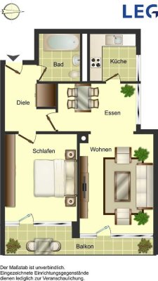 Demnächst frei! 2-Zimmer-Wohnung in Ratingen West