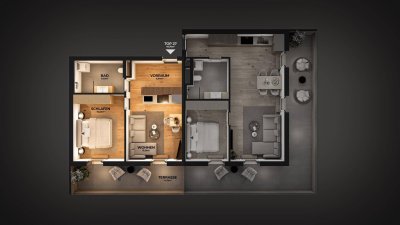 2-Zimmer-Penthouse mit Bergblick – Anlegerwohnung mit Terrasse &amp; Top-AfA