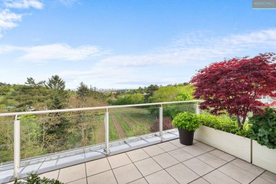 Traumhafte Terrassenwohnung in nobler Grünruhelage direkt beim Weingarten