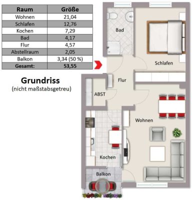Charmante frisch modernisierte 2-Zimmer-Wohnung in ruhiger Lage von Lauf